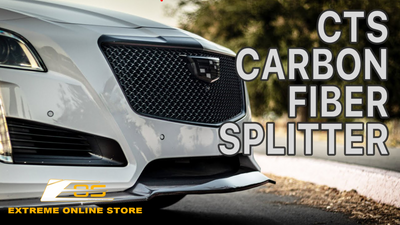 Extreme Online Store | Cadillac CTS Carbon Front Splitter Ground Effect Installed by@JetFuelOnly