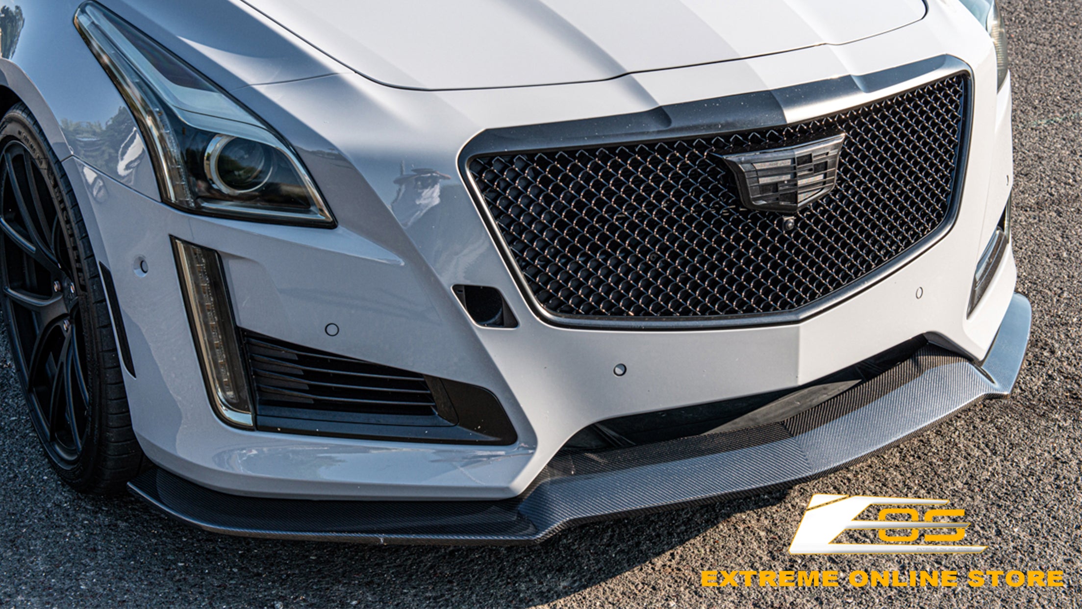 Cadillac CTS Carbon Front Splitter Side Skirts Rear Spoiler Install