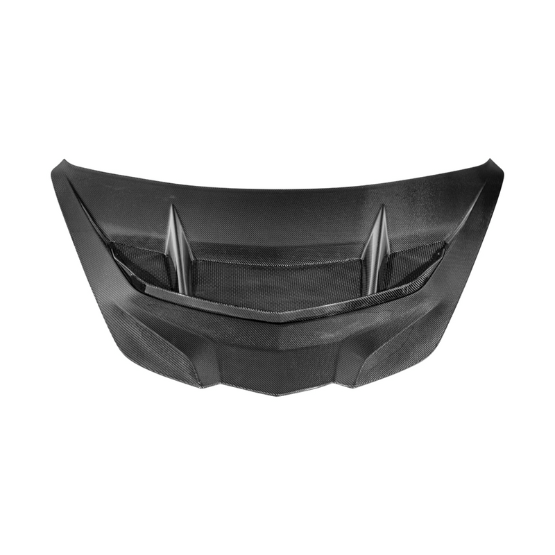 2020-Up Chevrolet Corvette C8 Stingray / C8 Z06 ZR1 Hood ZR1 Style Front Bumper Vented Extractor Hood for Performance and Cooling