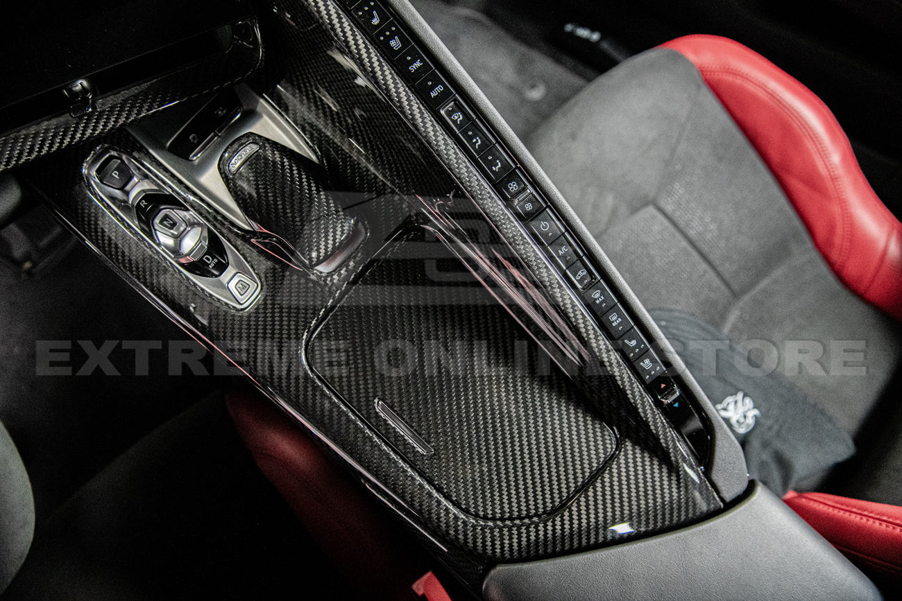 Chevrolet Corvette C8 Carbon Fiber Center Console w/ Switch Trim FULL Cover