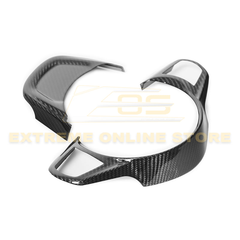 2020 and newer Toyota Supra Carbon Fiber Steering Wheel Trim Cover