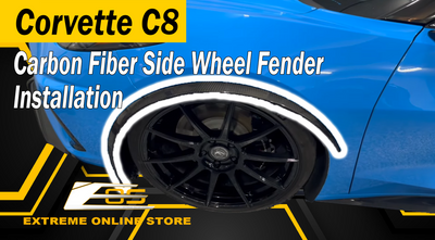 Corvette C8 Carbon Fiber Side Wheel Fender Installation Extreme Online Store ft. @eight16garage