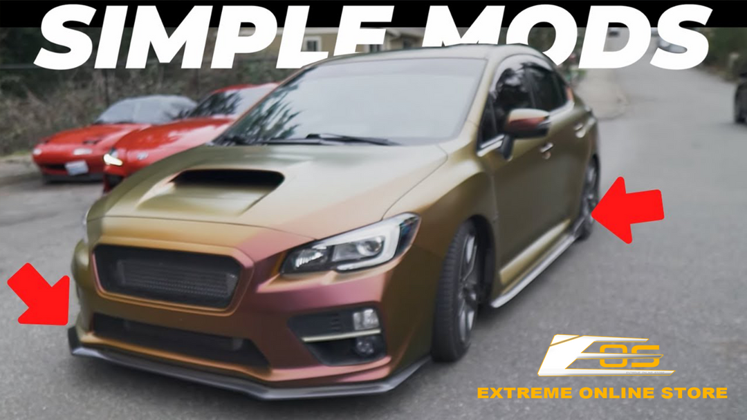 WRX Carbon Fiber Front Lip and Side Skirts Installation Extreme Online Store ft. @CarsWithJR