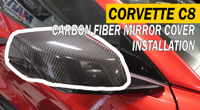 Corvette C8 Carbon Fiber Mirror Cover Installation Extreme Online Store ft. @THECORVETTECHANNEL