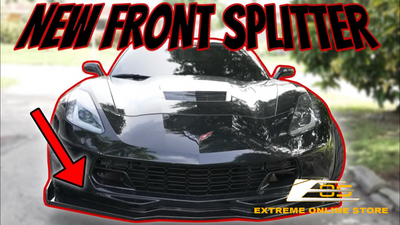 Extreme Online Store | Corvette C7 Stage 2.5 Conversion Front Splitter Lip Installed by @johnny_dk