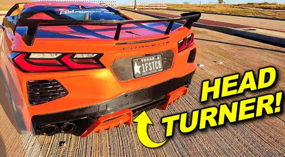 @NuHorizonC8 Installed Corvette C8 Carbon Fiber Rear Bumper Lower Diffuser From Extreme Online Store