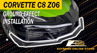 Chevrolet Corvette C8 Z06 Carbon Fiber Ground Effect Installed By @RWDC8Z From Extreme Online Store