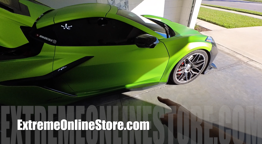 CORVETTE C8 Z06 CARBON FIBER SIDE SKIRTS PANEL Installation Extreme Online Store ft. @RWDC8Z