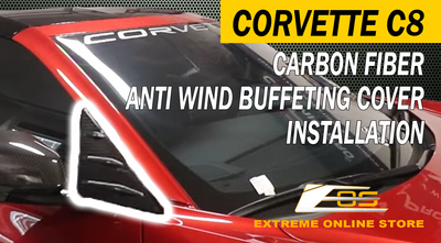 Extreme Online Store Corvette C8 Pillar Anti Buffeting Cover Installati on ft. @THECORVETTECHANNEL