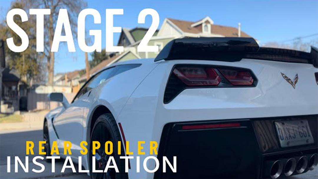 Corvette C7 Rear Spoiler With Wickerbill Winglets Installation EOS ft. @CoreyDesignsPerformance