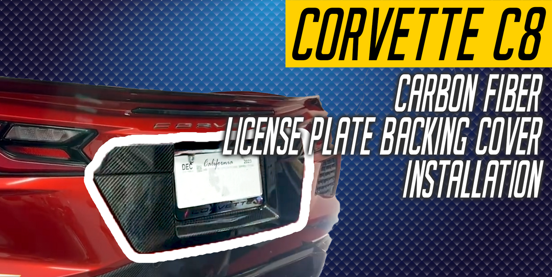 Corvette C8 Carbon Fiber License Plate Backing Cover Extreme Online Store ft. @THECORVETTECHANNEL