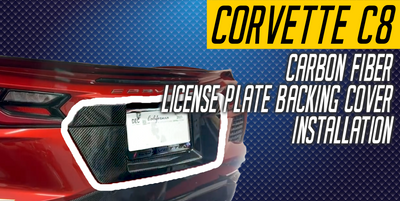 Corvette C8 Carbon Fiber License Plate Backing Cover Extreme Online Store ft. @THECORVETTECHANNEL