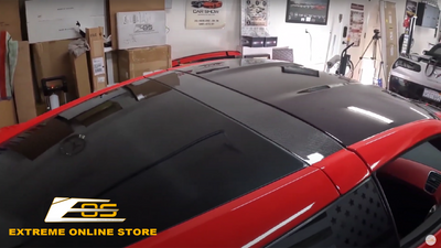 Corvette C7 Carbon Halo Cover Targa Bar installed by @THECORVETTECHANNEL