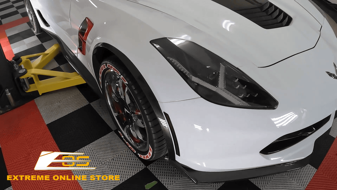 Extreme Online Store | Corvette C7 Carbon Fiber Wheel Well Extensions installed by @THECORVETTECHANNEL