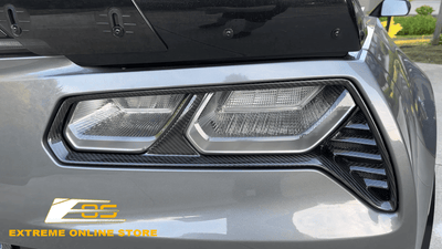 Extreme Online Store | Corvette C7 Carbon Fiber Rear Diffuser Vent & Tail Light Bezels installation