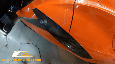 EOS C8 Corvette Carbon Fiber Fender Vent Door Garnish Set Full installation @NuHorizonC8
