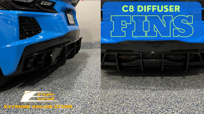 Extreme Online Store | Corvette C8 Z51 Add-On Rear Lower Diffuser Fin Installed by @eight16garage