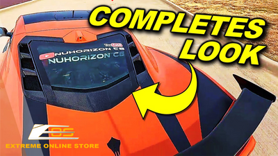 The Extreme Online Store | Corvette C8 Coupe Carbon Fiber Rear Window Trim Installed by @NuHorizonC8