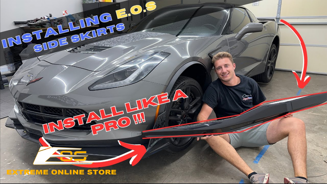Extreme Online Store Corvette C7 Conversion Side Skirts Rocker Panels Installed By @loganbirchfield