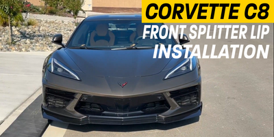 Extreme Online Store | C8 Corvette 5VM Style Front Splitter Lip installed by @THECORVETTECHANNEL