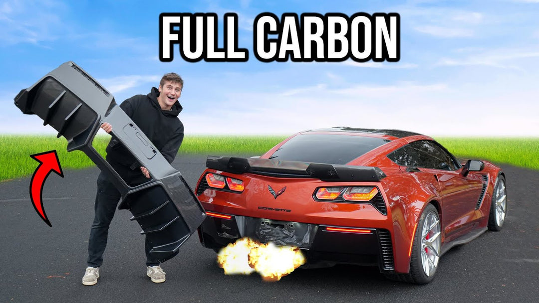 Corvette C7 Factory DRY Finned Rear Diffuser Installation by @JakeSchnatter