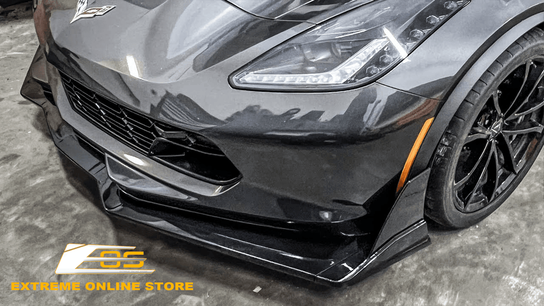 Extreme Online Store | Corvette C7 Stage 3.5 Extended Front Splitter Lip Installed by @ghostlyrich