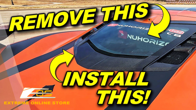 Extreme Online Store | Corvette C8 Coupe Carbon Fiber Rear Vent & Trim Installed by @NuHorizonC8 