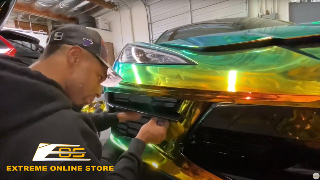 EOS #Corvette #C8 Carbon Fiber Front Grille Insert installed by @Tamirrusso