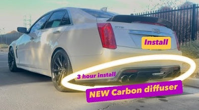 2016-19 Cadillac CTS-V Rear Diffuser Installation @veggiej35