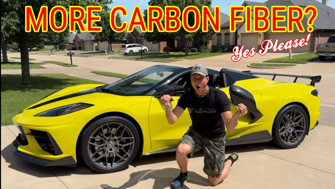 Chevrolet Corvette C8 Carbon Fiber Mirror Covers Installation EOS ft. ‪@FrontSeatDriver‬