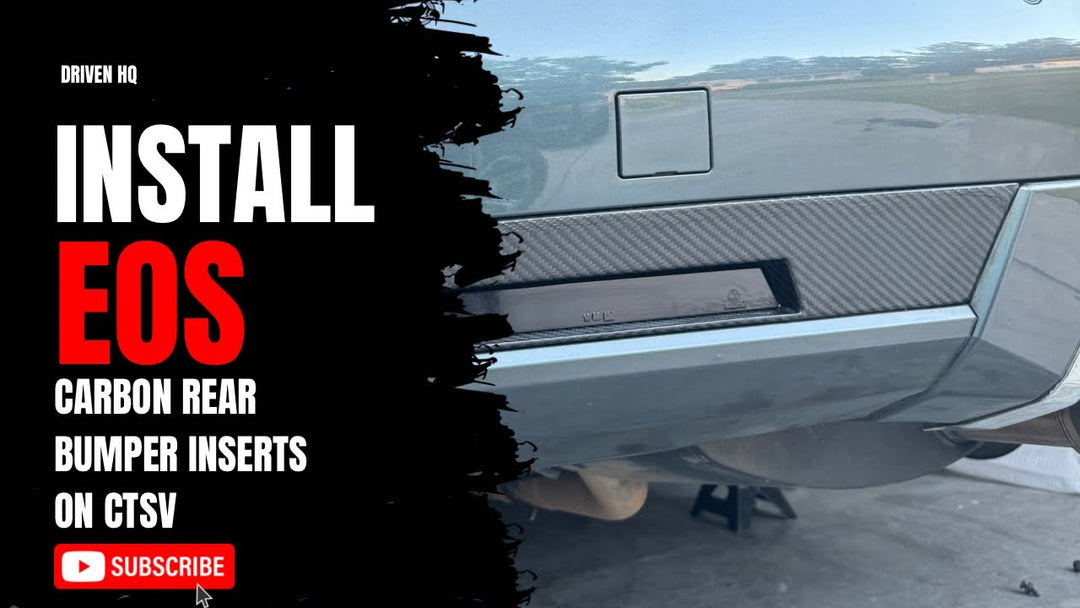 2009-15 Cadillac CTS-V Carbon Fiber Rear Bumper Insert Cover Installation EOS ft. ‪@TheDrivenHQ‬