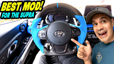 Toyota Supra Carbon Fiber Steering Trim Installation @Shinegadget