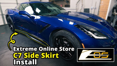 Extreme Online Store | Corvette C7 Conversion Side Skirts Rocker Panels Installed by@TheSundaeDrive
