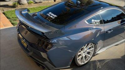 24+ Ford Mustang Rear Decklid Spoiler Panel Installation by @jakecupz
