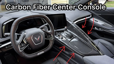 Install Carbon Fiber Console Cover on 20-Up Corvette C8 @Lazc8