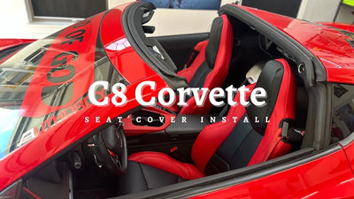 Installing High-End Custom Leather Seat Covers on the C8 Corvette is the Perfect!  @Corvettemalc8