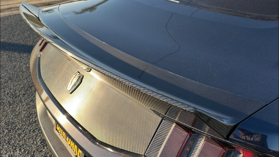 24+ Ford Mustang Rear Ducktail Spoiler Installation @jakecupz