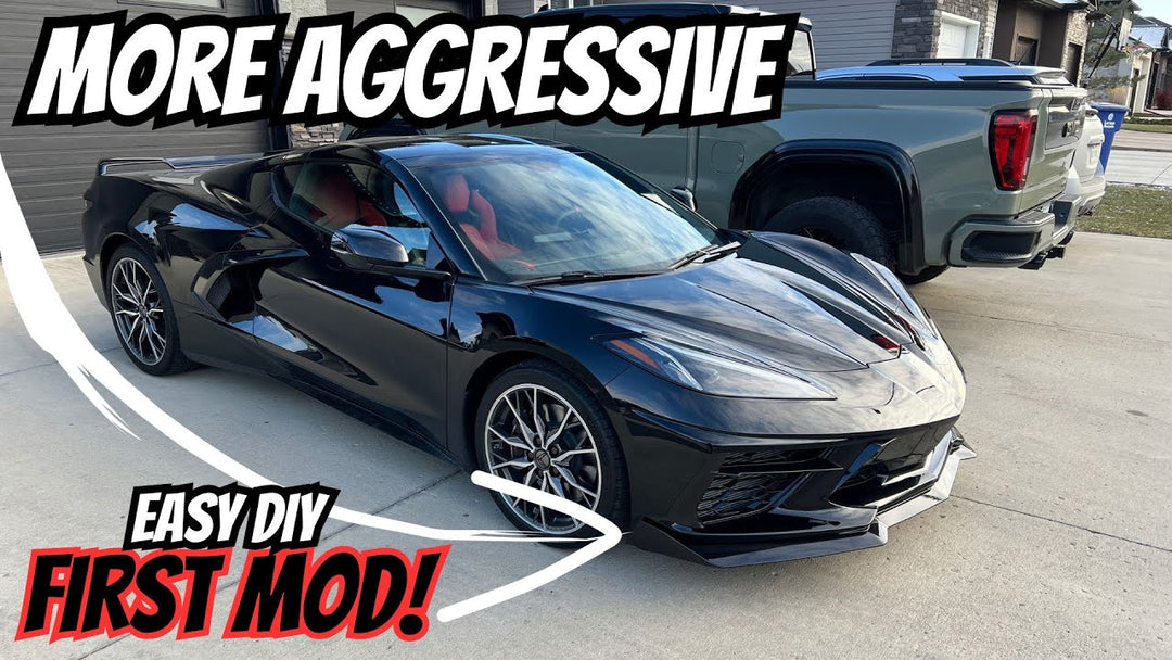 Corvette C8 Stingray 5VM Style Front Splitter Installation Extreme Online Store ft.  @Donslife