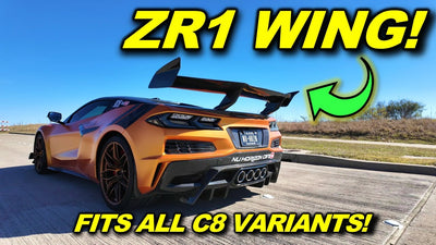 Corvette C8 ZR1 Style Rear High Wing Spoiler Bracket Installation by @NuHorizonC8