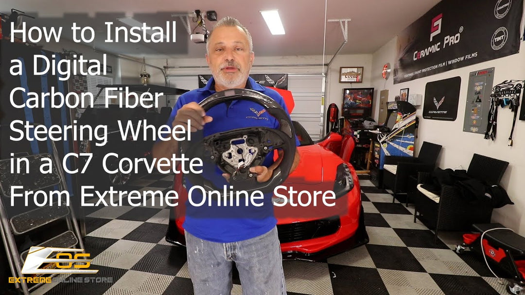 2014-19 Corvette C7 Carbon Fiber Steering Wheel Installation @THECORVETTECHANNEL