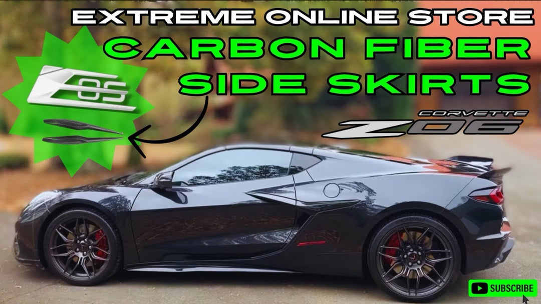 Chevrolet Corvette C8 Z06 Carbon Fiber Side Skirts Panel Installation - EOS ft. @dbmracing2019