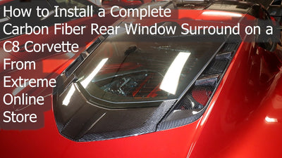 Corvette C8 Coupe Carbon Fiber Rear Hatch Vent & Window Trim Installation EOS ft.@THECORVETTECHANNEL