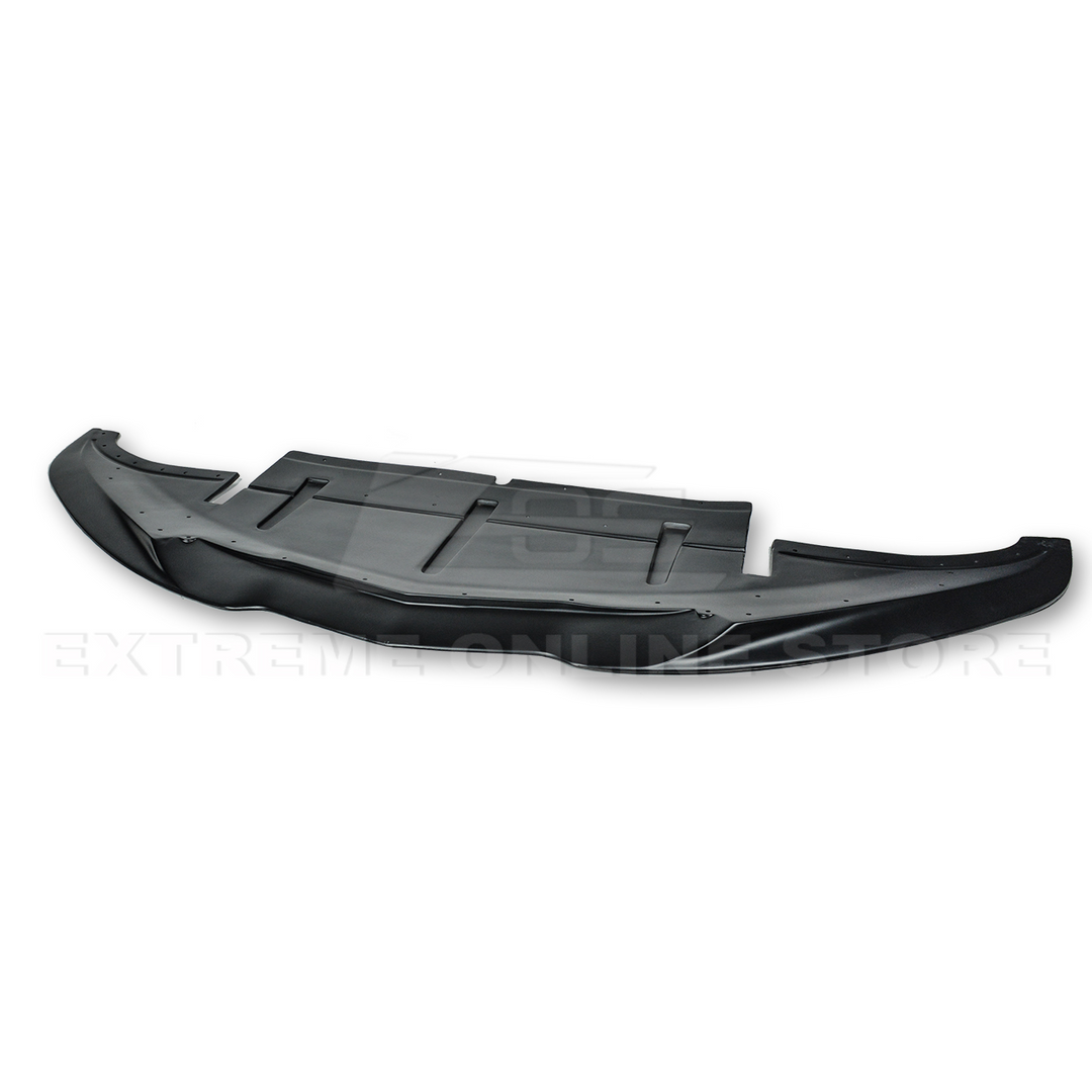 EZAUTOWRAP Carbon Fiber Style Rubber Bumper Lip Splitter – 8ft JDM Look, White/Black