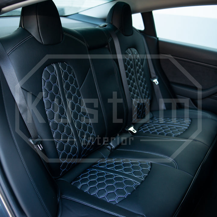 2017-21 Tesla Model 3 Custom Leather Seat Covers