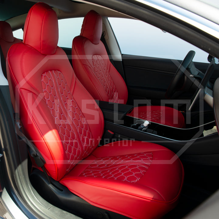 2017-21 Tesla Model 3 Custom Leather Seat Covers