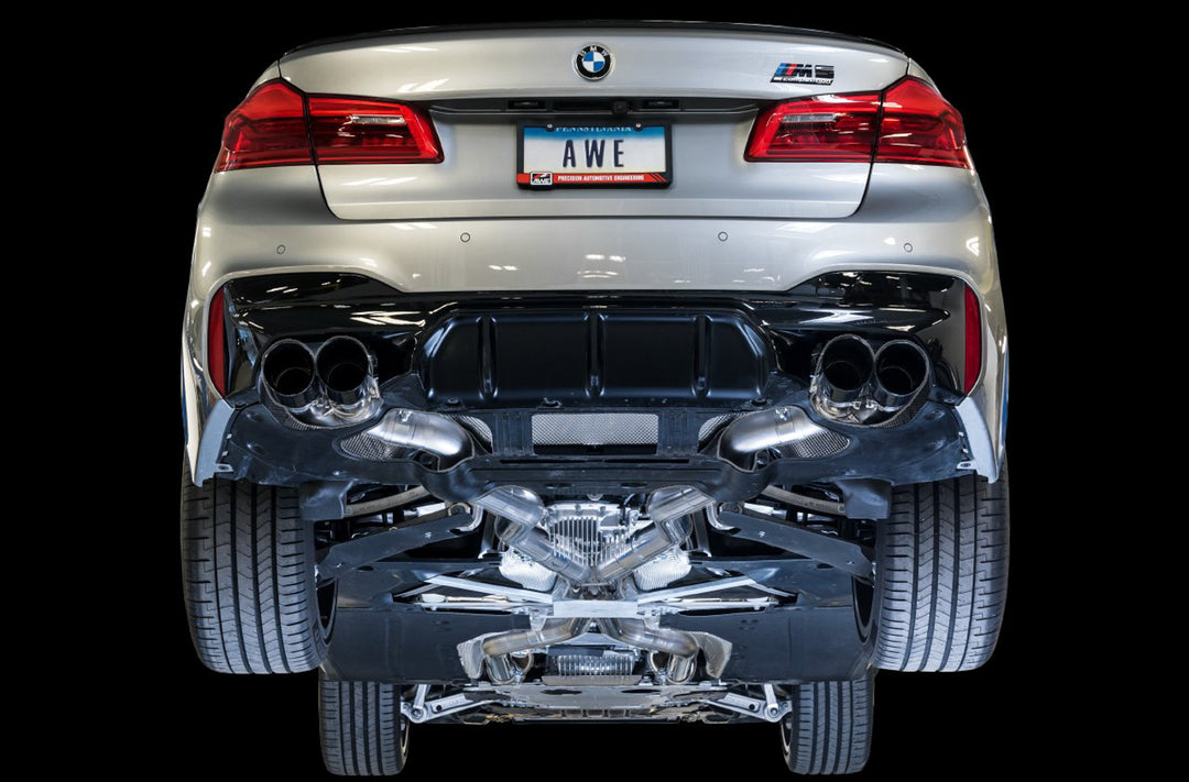 AWE SwitchPath™ Catback Exhaust for BMW F90 M5 - Chrome Silver Tips