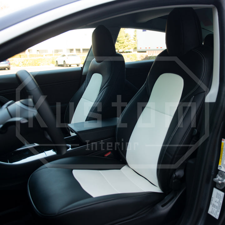 2017-21 Tesla Model 3 Custom Leather Seat Covers