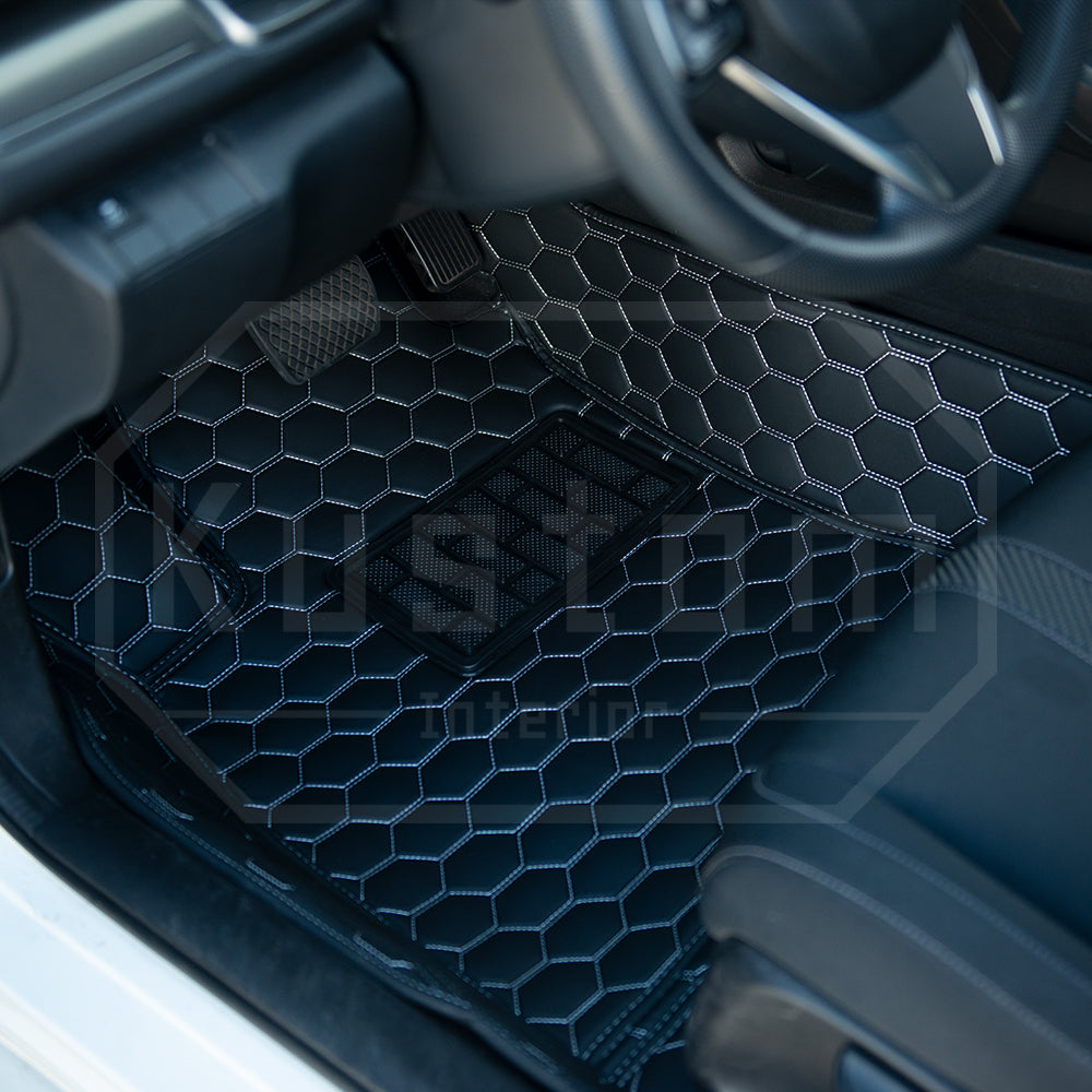 2016-21 Honda Civic Custom Honeycomb Leather Floor Mat