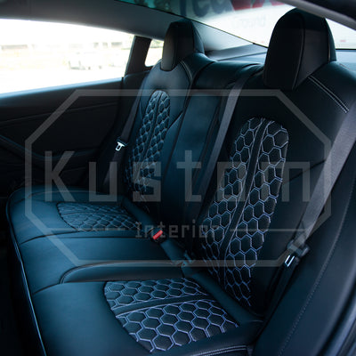 2017-21 Tesla Model 3 Custom Leather Seat Covers