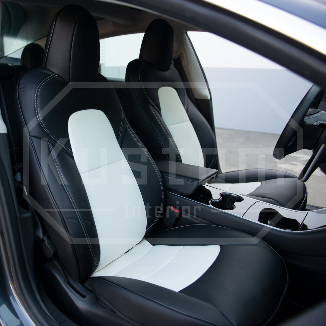 2017-21 Tesla Model 3 Custom Leather Seat Covers
